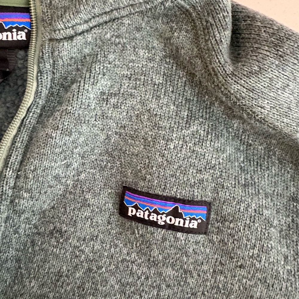 Patagonia Women’s Sage Green Quarter Zip Fleece Pullover - Picture 6 of 8